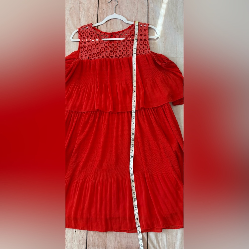 Woman’s Size Large Eva Franco  Fiesta Open-Shoulder Mini Dress Anthropologie USA - Picture 7 of 9